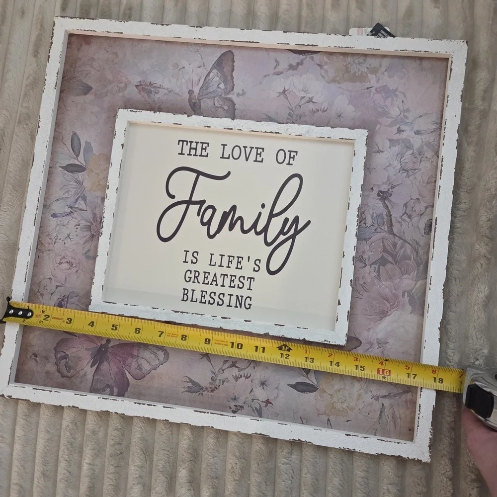 Rustic distressed wood Frame The love of a family is life's greatest blessing